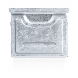 Contenitore a bocca di lupo zincato, mis.2, L150 x P235 x H125 mm