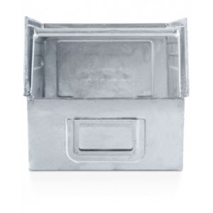 Contenitore a bocca di lupo zincato con traversino, mis.3P4, L210 x P550 x H200 mm