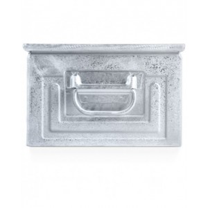 Contenitore a bocca di lupo zincato con traversino, mis.4, L310 x P510 x H200 mm