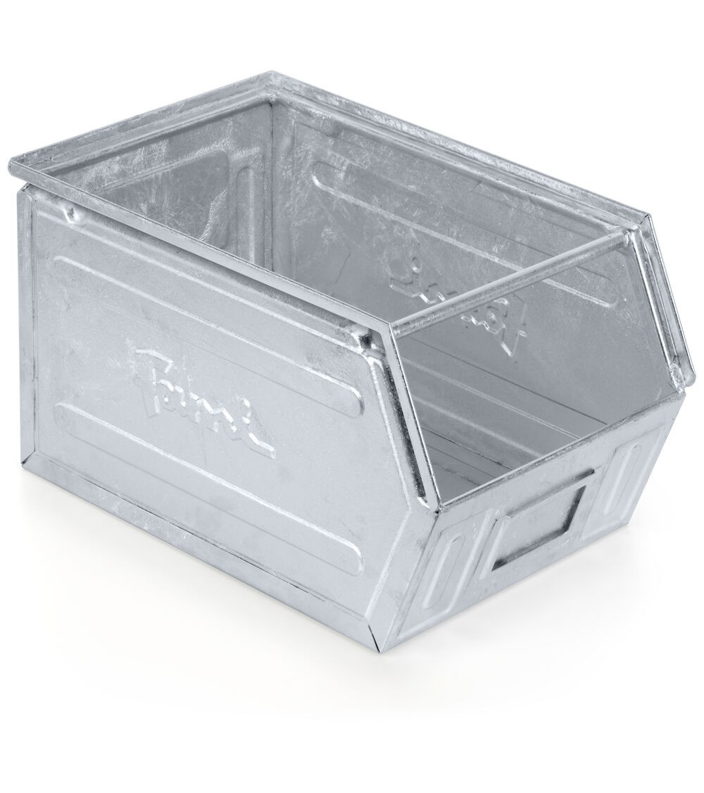 Contenitore a bocca di lupo zincato con traversino, mis.4A5, L310 x P525 x H315 mm