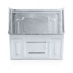 Contenitore a bocca di lupo zincato con traversino, mis.4A5, L310 x P525 x H315 mm