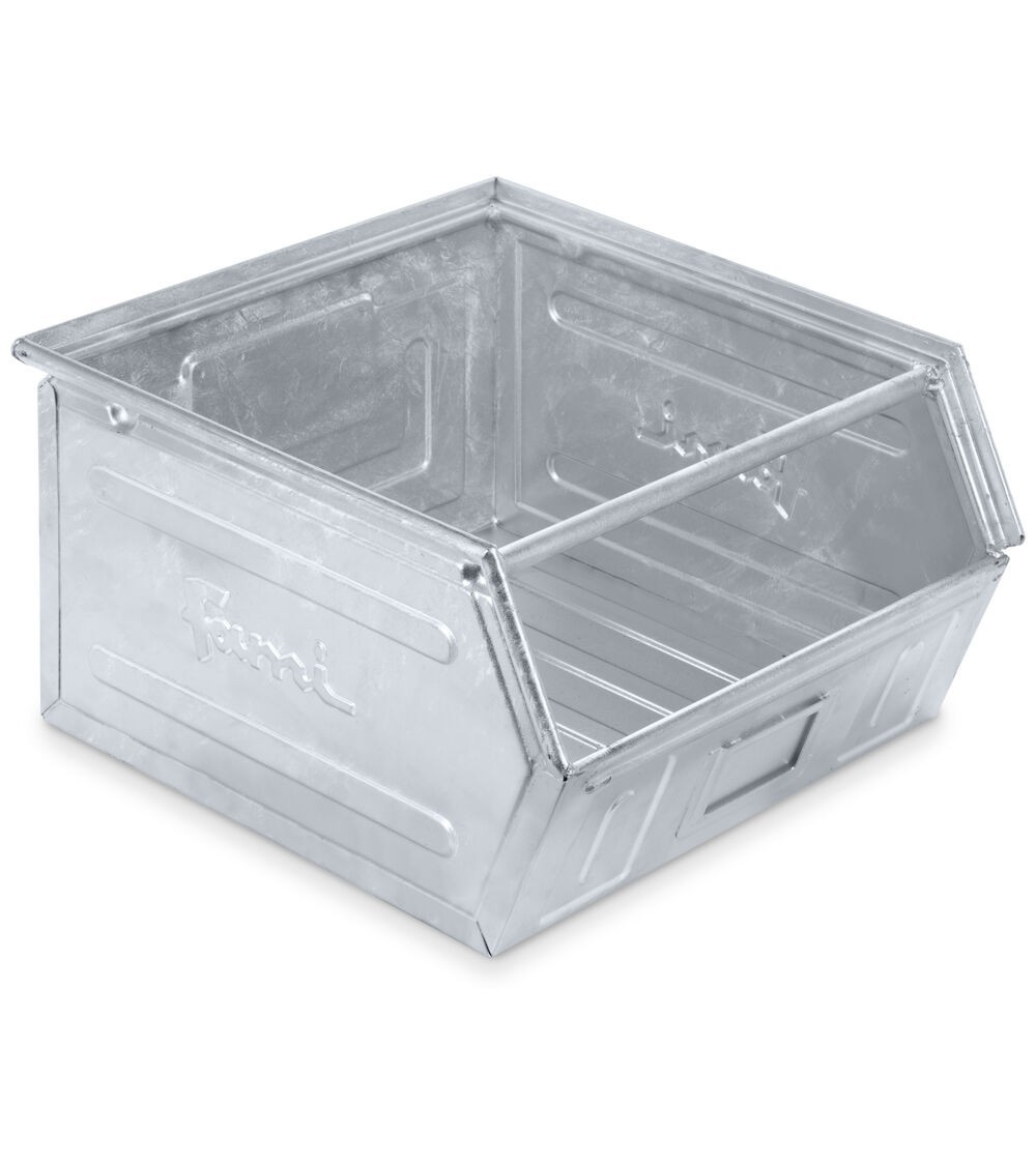 Cassetta zincata a bocca di lupo con traversino, mis. 5P4, L480 x P540 x H300 mm