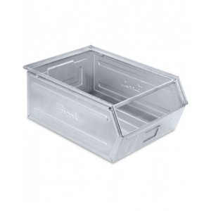 Cassetta zincata a bocca di lupo con traversino, mis. 5, L480 x P725 x H295 mm