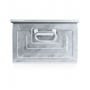 Cassetta zincata a bocca di lupo con traversino, mis. 5, L480 x P725 x H295 mm