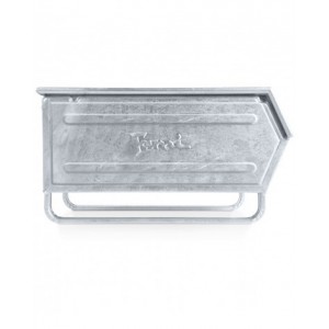 Cassetta zincata a bocca di lupo con slitte e traversino, mis. 5, L480 x P725 x H385 mm