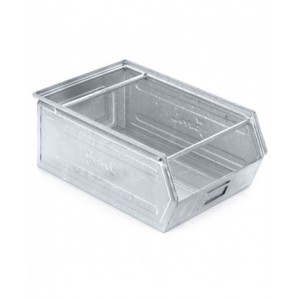 Cassetta zincata a bocca di lupo con doppio traversino, mis. 4, L310 x P510 x H200 mm