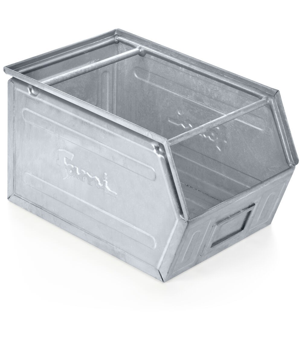 Cassetta zincata a bocca di lupo con doppio traversino, mis. 4A5, L310 x P525 x H315 mm