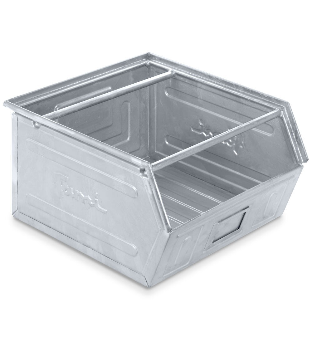 Cassetta zincata a bocca di lupo con doppio traversino, mis. 5P4, L480 x P540 x H300 mm