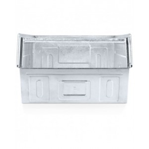 Cassetta zincata a bocca di lupo con doppio traversino, mis. 5, L480 x P725 x H295 mm