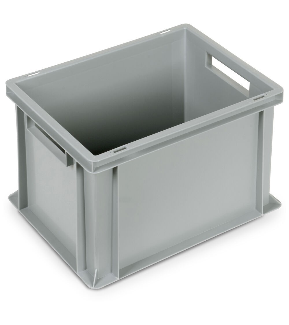 Contenitore Euro Box, mis. 4327, L400 x P300 x H270 mm, maniglie aperte