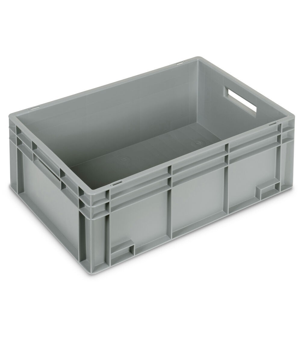 Contenitore Euro Box, mis. 6424, L600 x P400 x H236 mm, maniglie aperte