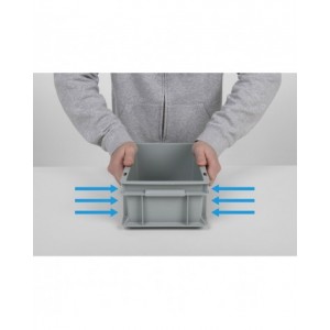 Contenitore Euro Box, mis. 6424, L600 x P400 x H236 mm, maniglie aperte