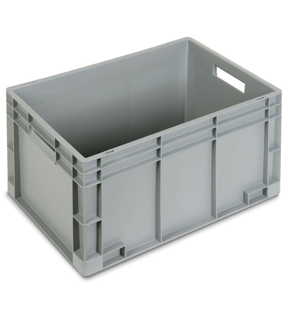Contenitore Euro Box, mis. 6432, L600 x P400 x H320 mm, maniglie aperte
