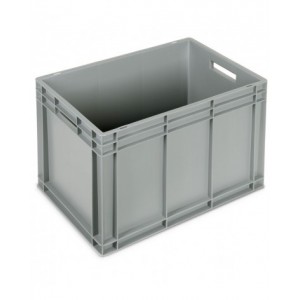 Contenitore Euro Box, mis. 6442, L600 x P400 x H423 mm, maniglie aperte