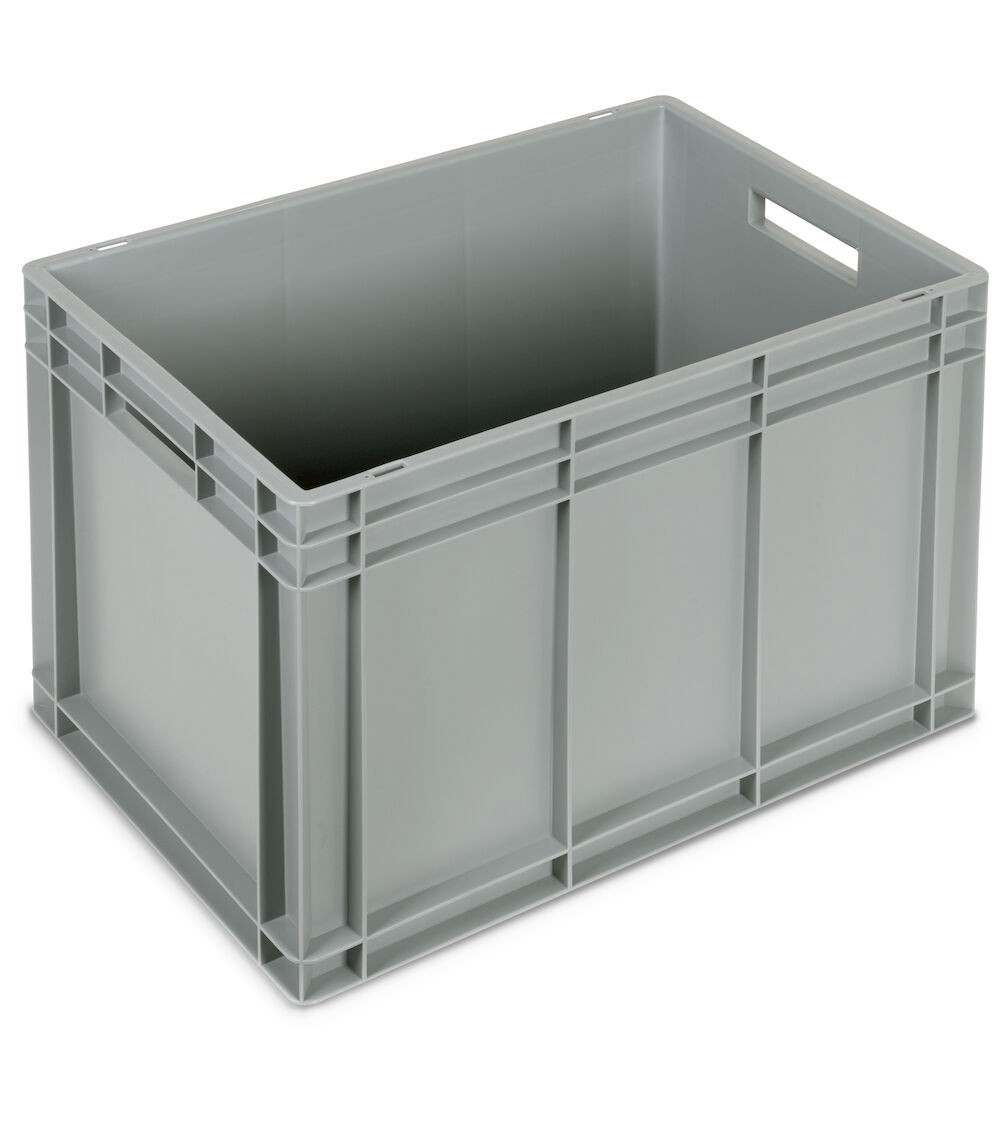 Contenitore Euro Box, mis. 6442, L600 x P400 x H423 mm, maniglie aperte