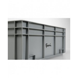 Contenitore Euro Box, mis. 6442, L600 x P400 x H423 mm, maniglie aperte