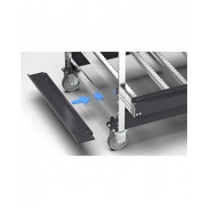 Coppia staffe di rinforzo per scaffale su ruote, L113 x P620 x H22 mm