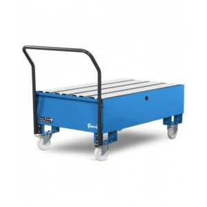 Vasca di raccolta capacità 200 Lt con ruote, blu e antracite