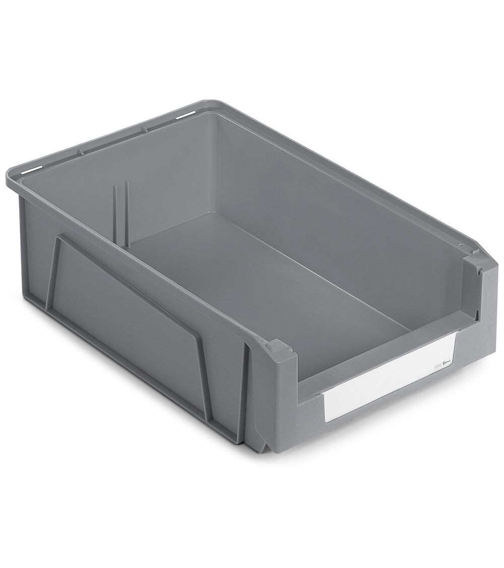 Contenitori in PP a bocca di lupo con fondo nervato Picking Box Mythos, mis. 4A2, L314 x P500 x H145 mm
