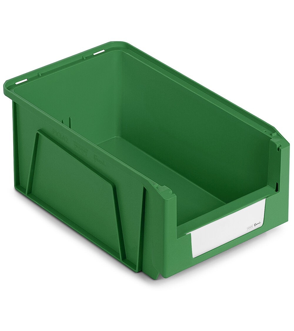 Contenitori in PP a bocca di lupo con fondo nervato Picking Box Mythos, mis. 3A2, L211 x P354 x H145 mm