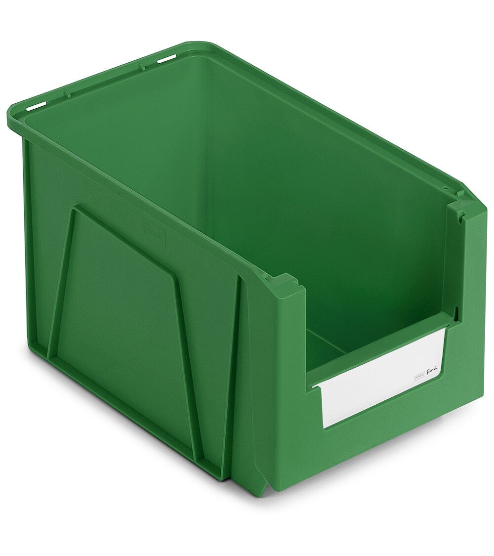 Contenitori in PP a bocca di lupo con fondo nervato Picking Box Mythos, mis. 3, L212 x P354 x H200 mm