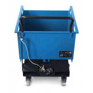 Benna ribaltabile portarottami con ruote, capacità 300 Lt