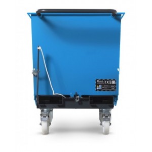 Benna ribaltabile portarottami con ruote, capacità 500 Lt
