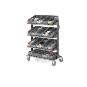 Carrello portaminuteria con 20 contenitori per scaffali RK, Linea 391