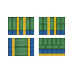 Kit 60 vaschette portaminuteria in plastica, 4 omaggio, H 63 mm