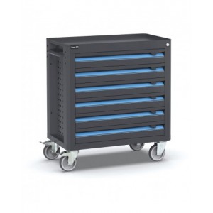 Carrello porta attrezzi Linea 391, 6 cassetti, L790 x P455 x H876 mm