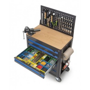 Carrello porta attrezzi Linea 391, 6 cassetti, L790 x P455 x H876 mm