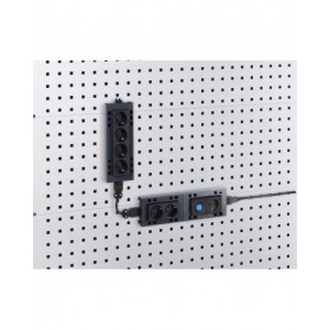 Presa schuko con interruttore, L175 x P60 x H45 mm