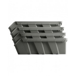 Contenitore per scaffale in polipropilene riciclato RK Box Air, L141 x P300 x H91 mm