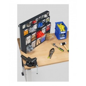 Cassettiera porta minuteria Visual Box, 6 cassetti, grigio antracite, L600 x P96 x H112 mm