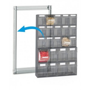 Telaio posteriore Visual Box Linea 391 per installazione a parete, L602 x P60 x H1000 mm