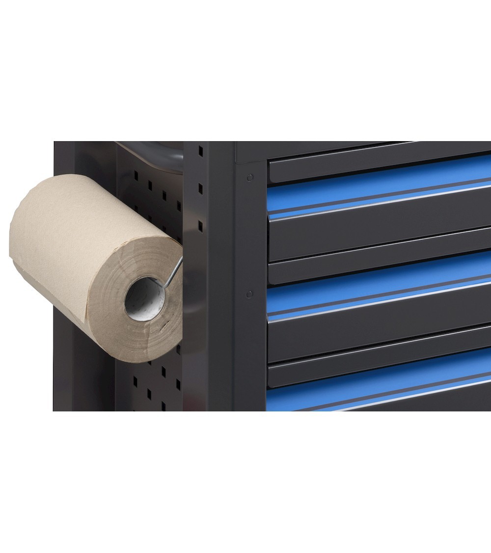 Portarotolo industriale con carta per carrello portautensili, L320 x P130 x H130 mm