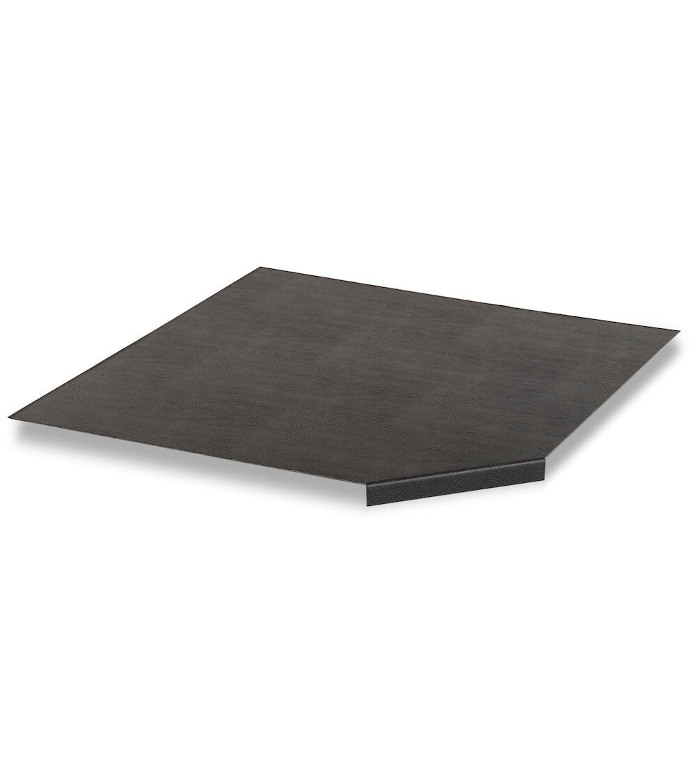 Copertura in acciaio gommato per piano in Multiplex ad angolo, L608 x P608 x H27 mm