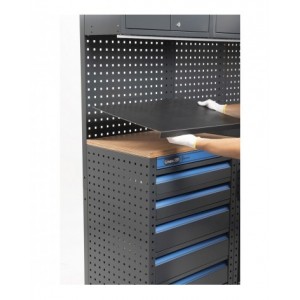 Copertura in acciaio gommato per piano in Multiplex ad angolo, L608 x P608 x H27 mm