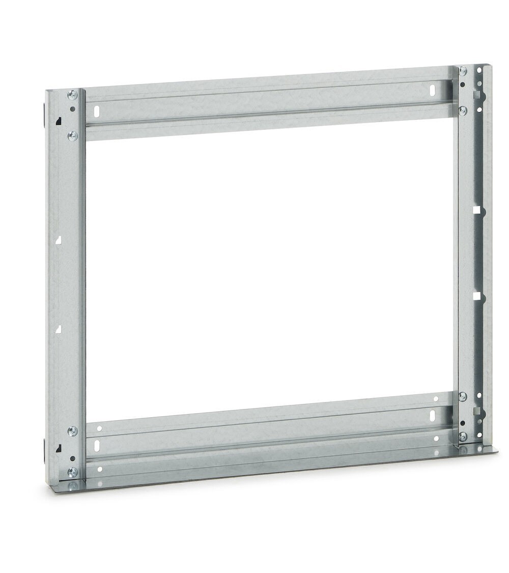 Telaio posteriore Visual Box Linea 391 per installazione a parete e a banco, L602 x P60 x H500 mm