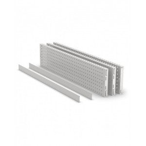 Kit 3 Pannelli porta attrezzi e 2 bordi, 1438x40x304 mm