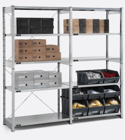 Racks with shelves
