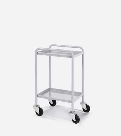 Single-piece universal trolleys with shelves