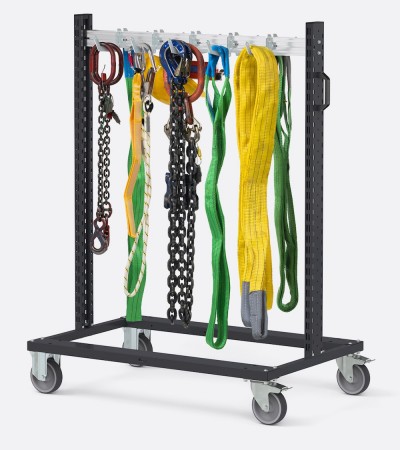 Sling and cable storage trolleys