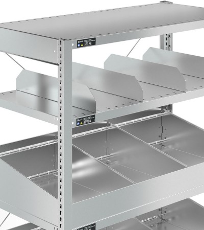 Racks with dividers