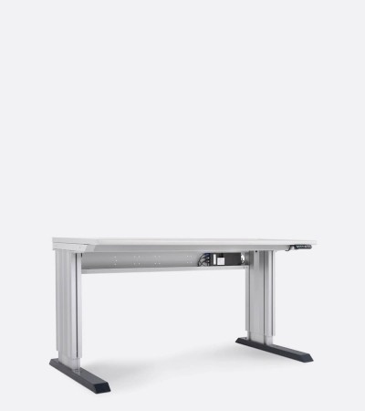 Leere elektronisch höhenverstellbare Werkbank