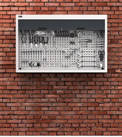 Roller shutter wall unit