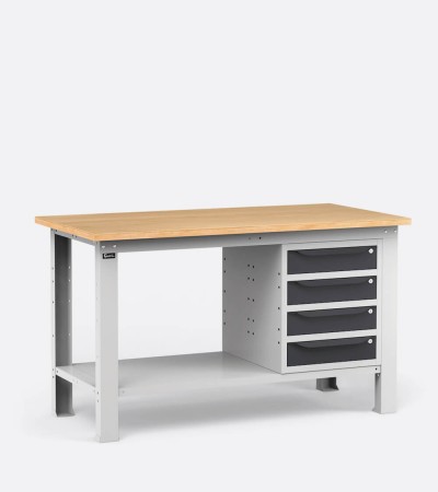 Feste Werkbank mit Schubladen