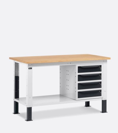 Établi réglable avec tiroirs